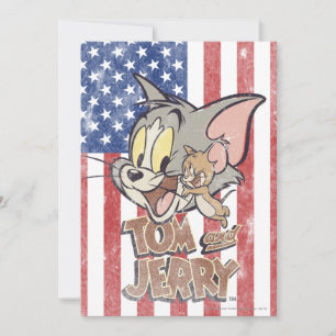 Tom & Jerry With US Flagga