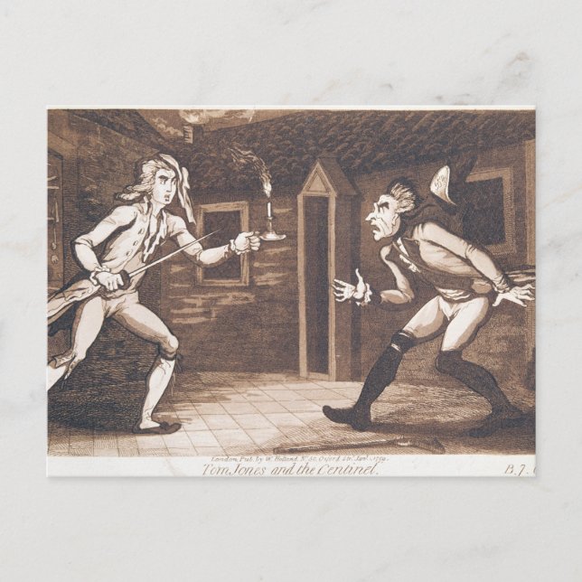 Tom Jones och Centinel, 1799 Vykort (Framsida)