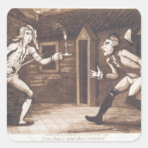 Tom Jones och Centinelen, 1799 Fyrkantigt Klistermärke