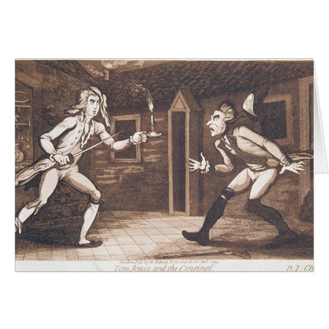 Tom Jones och Centinelen, 1799 Hälsningskort (Framsidan Horizontal)