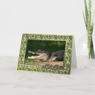 Tom julkort för alligator helgkort