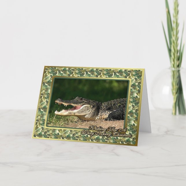 Tom julkort för alligator helgkort (Framsida)