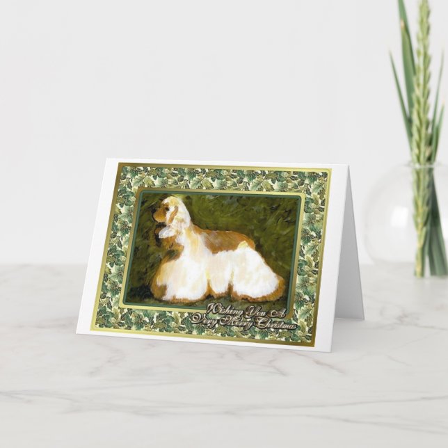 Tom julkort för cockerspanielSpanielhund Helgkort (Framsida)