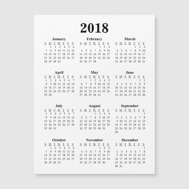 Tom kalender 2018 (Framsida)
