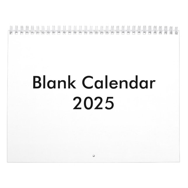 Tom kalender 2025 utan Helgdagar (Omslag)