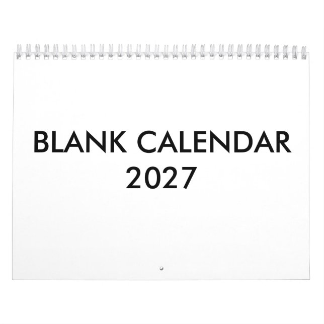 Tom Kalender För 2027 (Omslag)