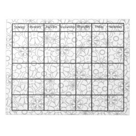 Tom kalender för Färg Me-Funkyns Blommigt Anteckningsblock