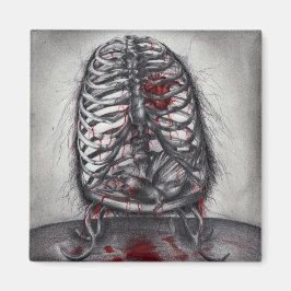 Tom Kärl Anatomi Hjärta Surrealism Skräck Konst Magnet