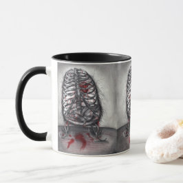 Tom Kasse Mänskliga Revben Skräck Gothic Surrealis Mugg
