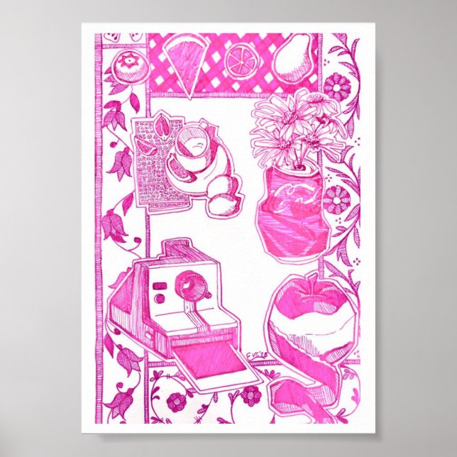 Tom Kort Magenta Poster (Framsidan)