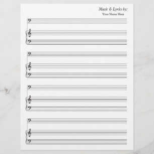 Tom Lakan Music 4 Stave Bass and Piano