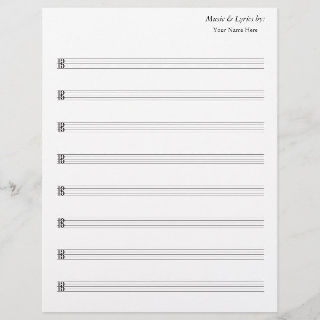 Tom Lakan Music 8 Stave Alto (Framsida)