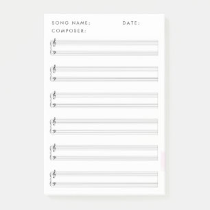 Tom Lakan Music Post-it Block