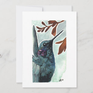 Tom - Lila Throme Hummingbird Watercolor Tack Kort