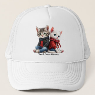 Tom & Luna Vardags-Hatt – Söta Kattpar Baseball Keps