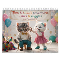 Tom & Lunas tassar & skratt 2027 Rolig Kalender