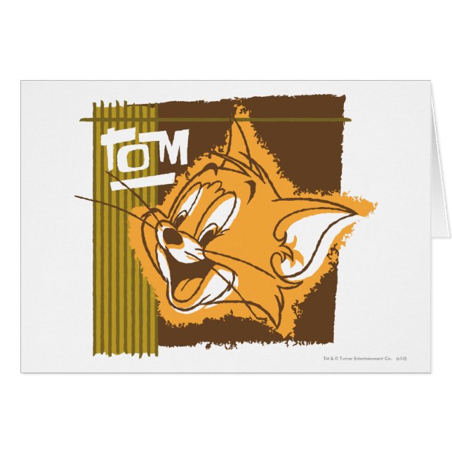 Tom Lycklig Ansikte Hälsningskort (Framsidan Horizontal)