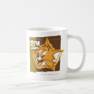 Tom lyckligt ansikte kaffemugg