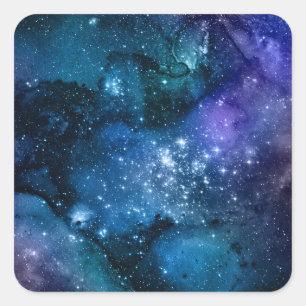 Tom mall, DIY Text Art-Logotyp, W/C och stjärnor Fyrkantigt Klistermärke