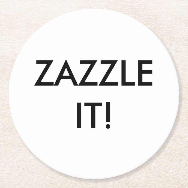 Tom mall för anpassningsbarpersonligkustfartyg underlägg papper rund (Framsidan)