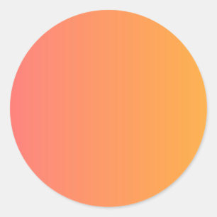tom mall för tom övertoning för rosa-orange, rund runt klistermärke