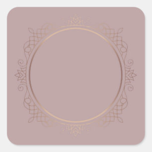 Tom mall för tom Snyggt för Trendiget Ro Guld Fyrkantigt Klistermärke