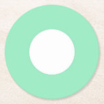Tom Mint-Grönt för vit punktmodern Elegant Underlägg Papper Rund<br><div class="desc">Blanka Mint-Grönt för vit punktmodern Elegant Rund Papper Underlägg.</div>
