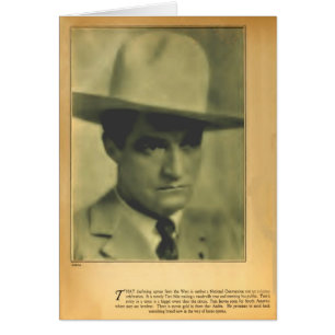 Tom Mix 1928 vintage porträtt-kort Hälsningskort