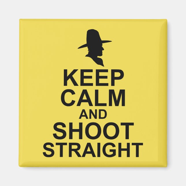 Tom Mix Behålla Lugn och Shoot Rak Magnet (Framsidan)