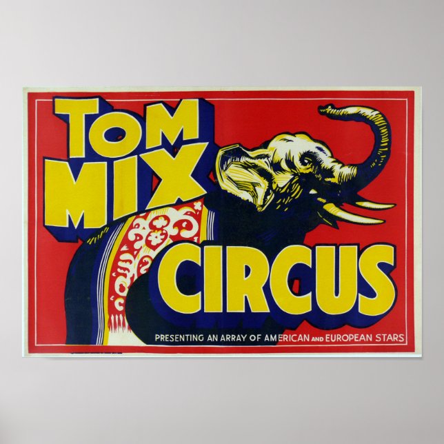 Tom Mix Circus - Vintage Circus Poster (Framsidan)