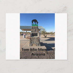 Tom Mix-minnesmärke Arizona Vykort