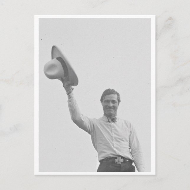 Tom Mix tog med sig en grupp pojkar Vykort (Framsida)