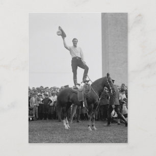 Tom Mix tog med sig en grupp pojkar Vykort