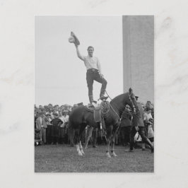 Tom Mix tog med sig en grupp pojkar Vykort