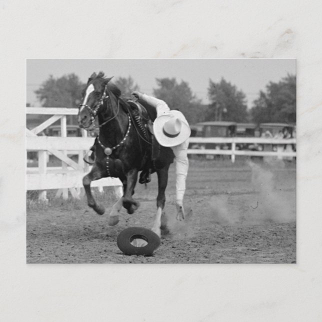Tom Mix Trick Riding Vykort (Framsida)
