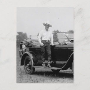 Tom Mix With Car, 5.21.1925 Vykort