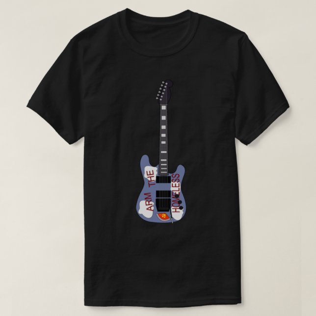 Tom Morello Arm den hemlösa Guitar Sticker1 T Shirt (Design framsida)