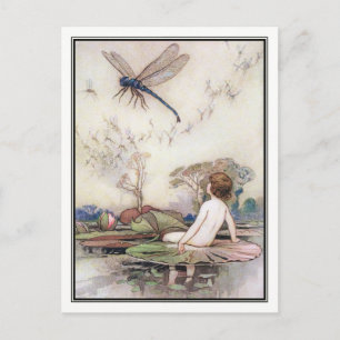 Tom möter Dragonfly av Warwick Goble Vykort