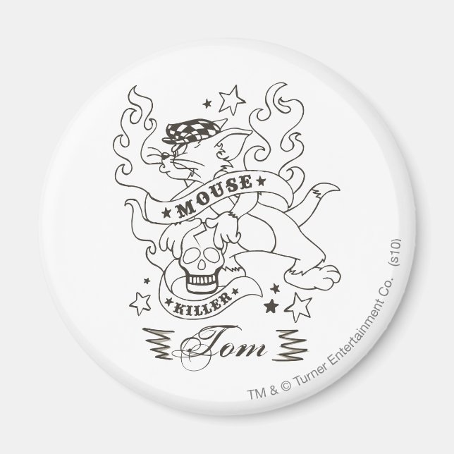 Tom Mouse Killer Tattoo 1 Magnet (Framsidan)