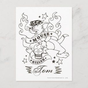 Tom Mouse Killer Tattoo 1 Vykort