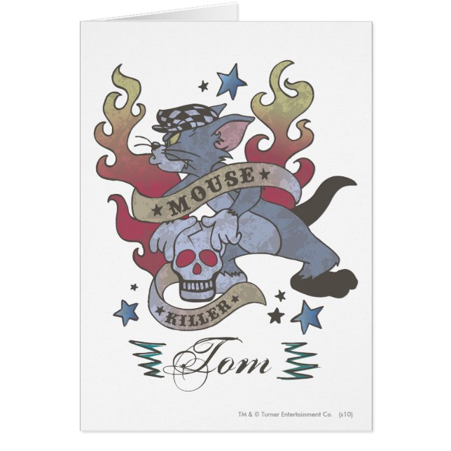 Tom Mouse Killer Tattoo 2 Hälsningskort (Framsidan)