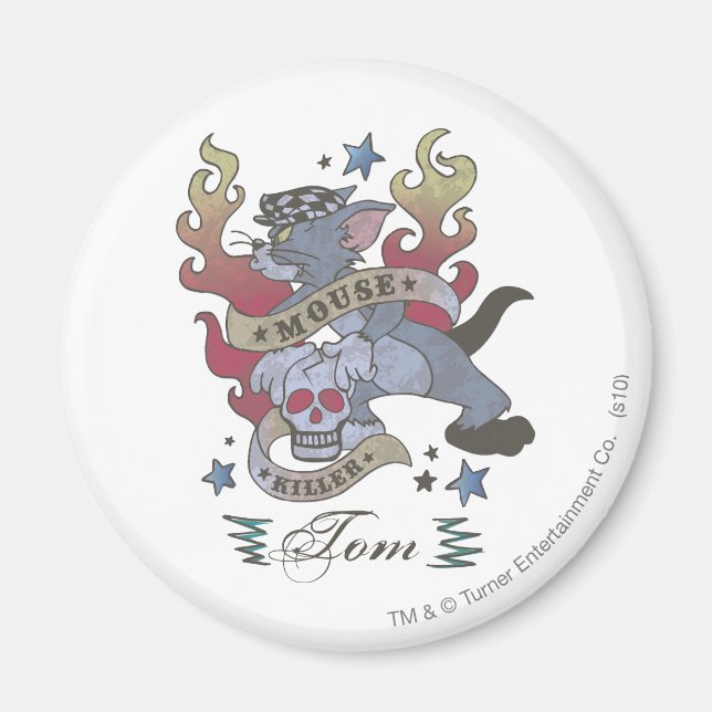 Tom Mouse Killer Tattoo 2 Magnet (Framsidan)