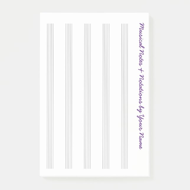 Tom musikalisk ställning för handelsresandear och post-it block (Framsida)