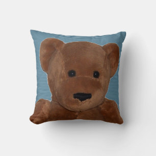 Töm Nalle med blå bakgrund Kudde