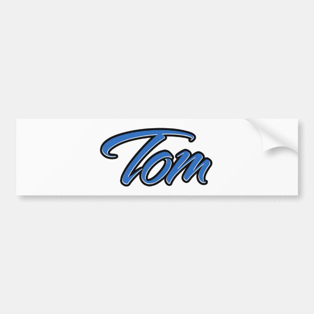 Tom Namn blue Aufkleber Sticker Autoaufkleber Bildekal (Framsidan)