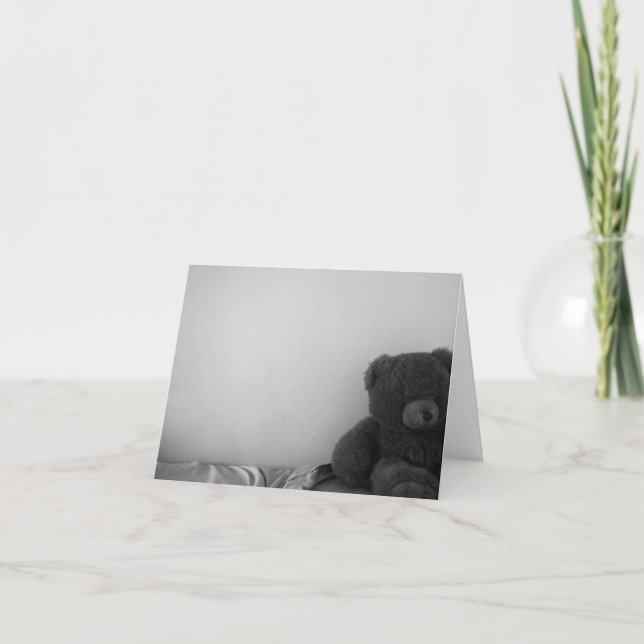 Tom notecard för ensam björn kort (Framsida)