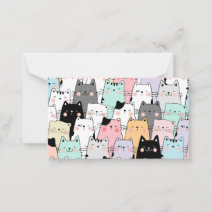 Tom notecard med katter anteckningskort