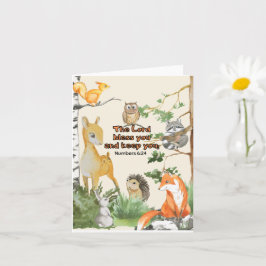 Tom Notecard med Watercolor Woodland Animals Kort