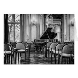 Tom Notes Black and White Music Photo Blank Hälsningskort
