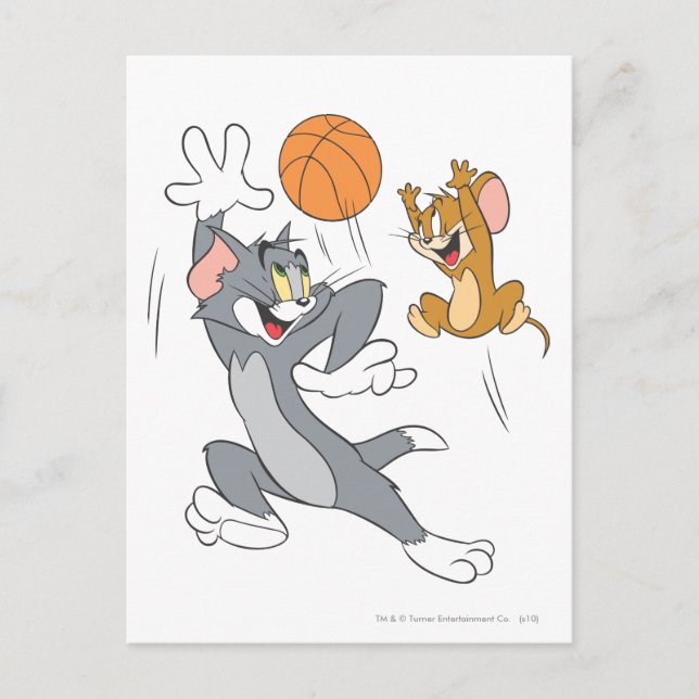 Tom och Jerry Basketball 1 Vykort (Framsida)